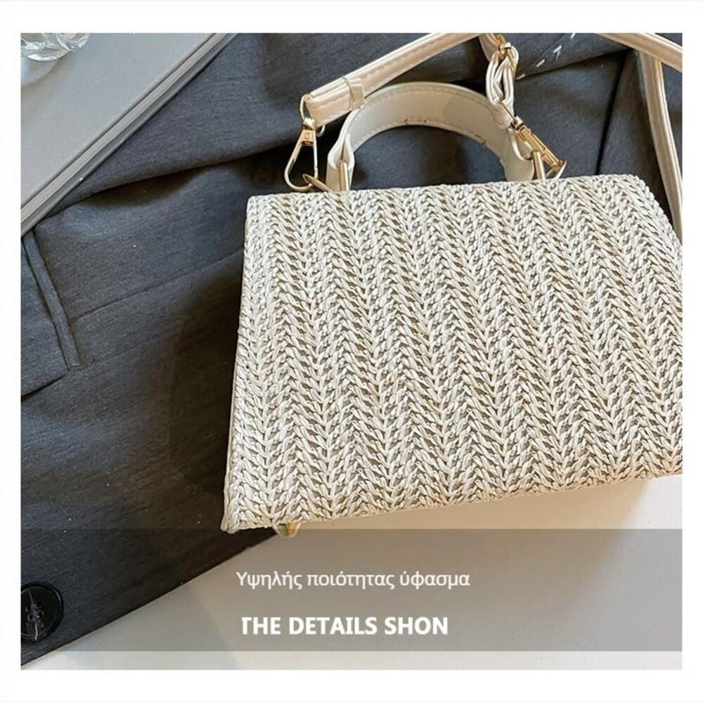 Woven Straw Crossbody Bag and Top Hand Purse - Picture 10 of 11